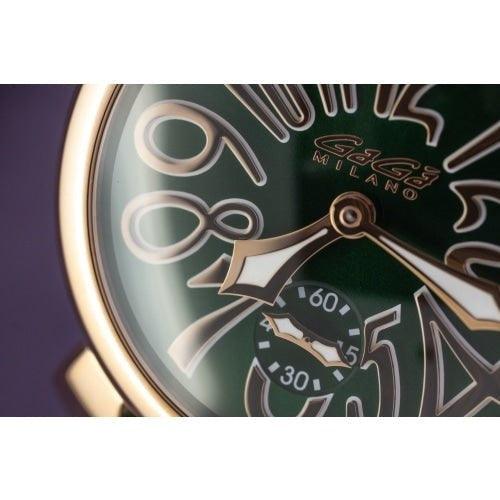 GaGa Milano Manuale Mechanical Green / Rose Gold 48mm Watch - WatchStatus Ltd