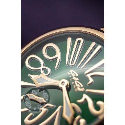 GaGa Milano Manuale Mechanical Green / Rose Gold 48mm Watch - WatchStatus Ltd