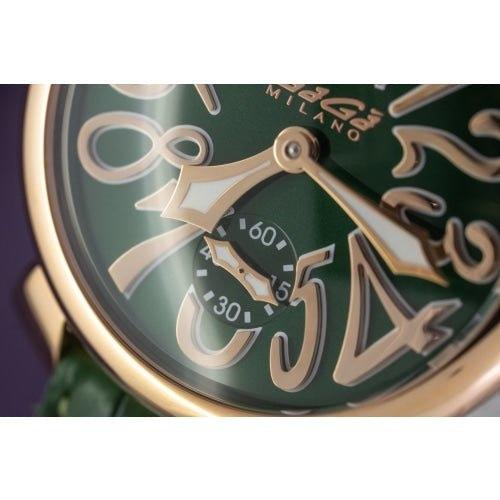 GaGa Milano Manuale Mechanical Green / Rose Gold 48mm Watch - WatchStatus Ltd