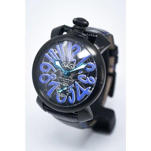 GaGa Milano Manuale Mosaico Black Leather 48mm Watch - WatchStatus Ltd