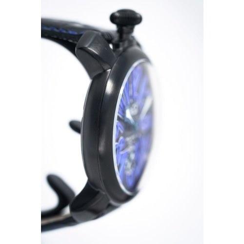 GaGa Milano Manuale Mosaico Black Leather 48mm Watch - WatchStatus Ltd