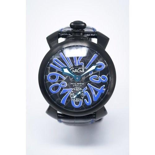 GaGa Milano Manuale Mosaico Black Leather 48mm Watch - WatchStatus Ltd