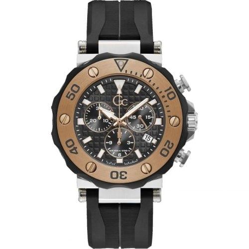 GC DiverCode Chrono Men's Black Silicone 44mm Watch Y63003G2MF - WatchStatus Ltd