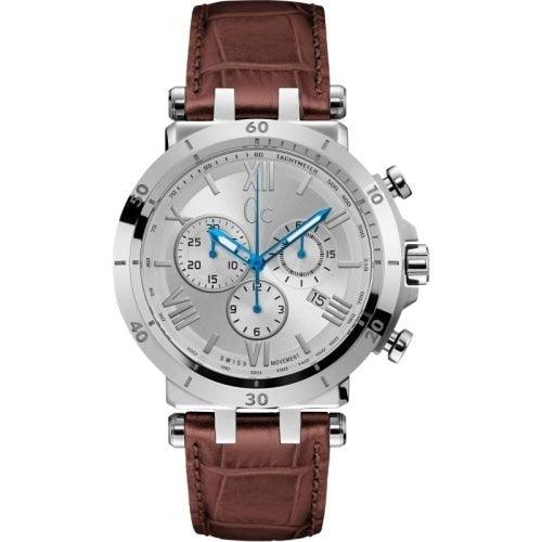 GC Insider Men's Brown Leather Chronograph Watch Y44001G1 - WatchStatus Ltd