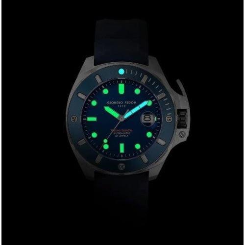 Giorgio Fedon 1919 Aquamarine Blue Rubber Automatic Watch GFCU002 - WatchStatus Ltd