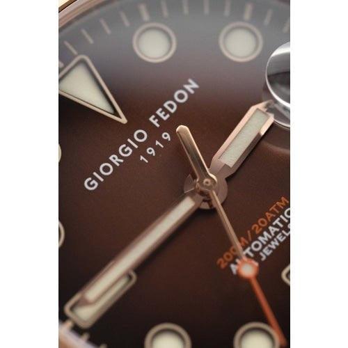 Giorgio Fedon 1919 Aquamarine Brown Leather Automatic Watch GFCR003 - WatchStatus Ltd