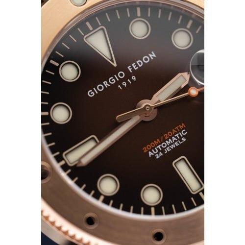 Giorgio Fedon 1919 Aquamarine Brown Leather Automatic Watch GFCR003 - WatchStatus Ltd