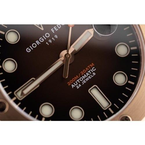 Giorgio Fedon 1919 Aquamarine Brown Leather Automatic Watch GFCR003 - WatchStatus Ltd