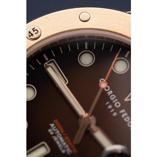 Giorgio Fedon 1919 Aquamarine Brown Leather Automatic Watch GFCR003 - WatchStatus Ltd