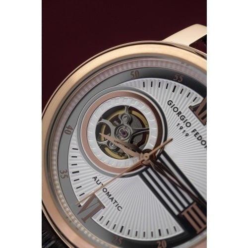 Giorgio Fedon 1919 Men's PCQ Rose Gold / Black Leather Watch - WatchStatus Ltd