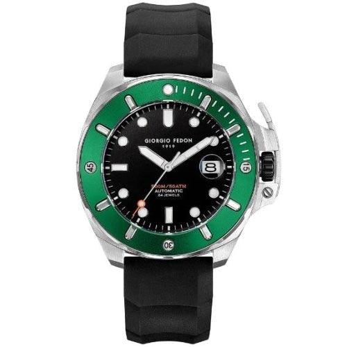 Giorgio Fedon Men's Aquamarine III Green / Black Rubber Watch GFCU003 - WatchStatus Ltd