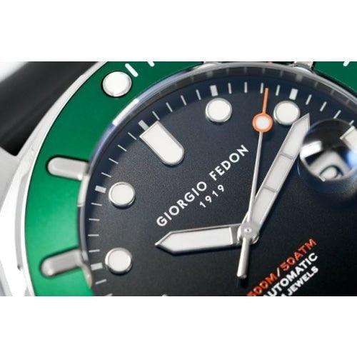 Giorgio Fedon Men's Aquamarine III Green / Black Rubber Watch GFCU003 - WatchStatus Ltd