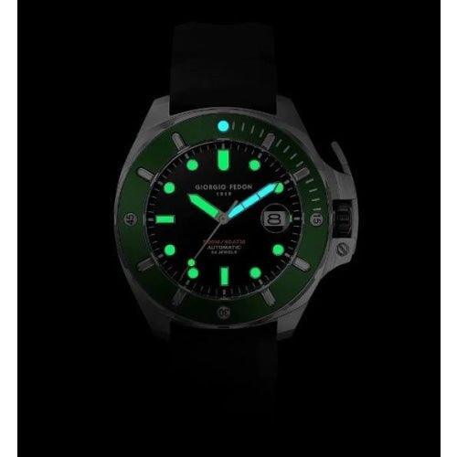 Giorgio Fedon Men's Aquamarine III Green / Black Rubber Watch GFCU003 - WatchStatus Ltd