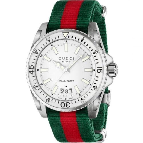 Gucci Men's Watch Dive Silver YA136207 - Watches & Crystals