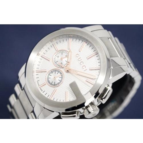 Gucci G-Chrono XL Men’s Silver Chronograph Watch YA101201 - Watches