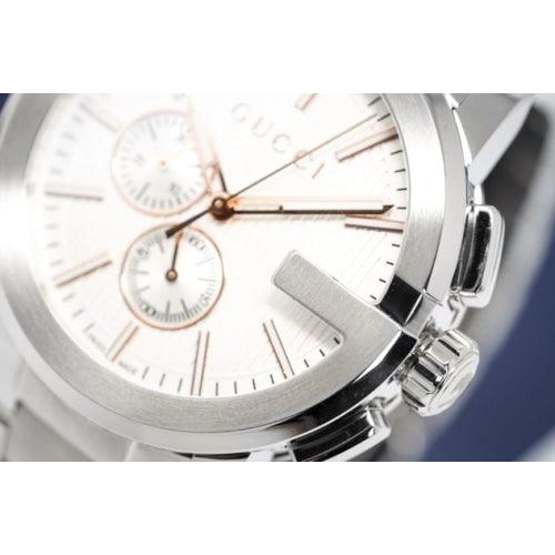 Gucci G-Chrono XL Men’s Silver Chronograph Watch YA101201 - Watches
