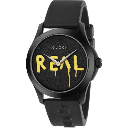 Gucci Watch G-Timeless Black Rubber 38mm YA1264017 - Watches & Crystals
