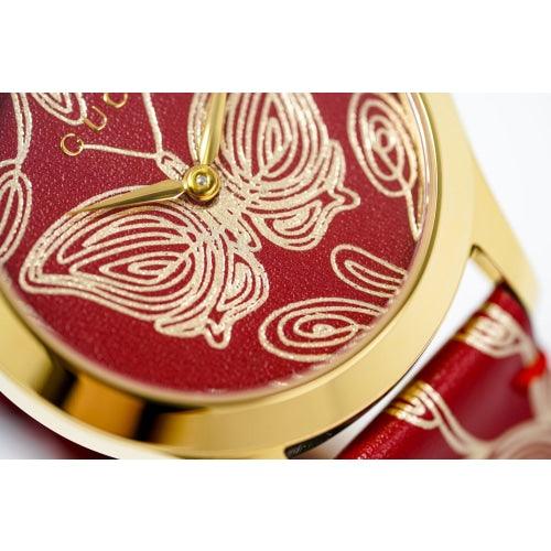 Gucci Ladies Watch G-Timeless Butterfly Red YA1264054 - Watches & Crystals