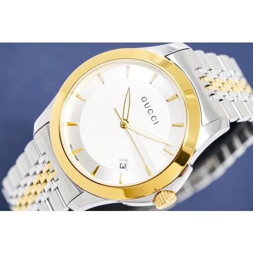 Gucci Men's Watch G-Timeless Silver Gold YA126409 - Watches & Crystals