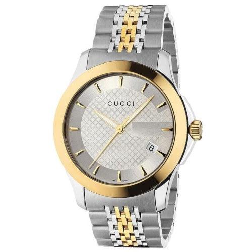 Gucci Men's Watch G-Timeless Silver Gold YA126409 - Watches & Crystals