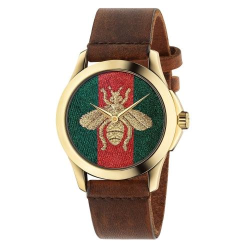 Gucci Watch Le Marche Des Merveilles Honey Bee Brown YA126451 - Watches & Crystals