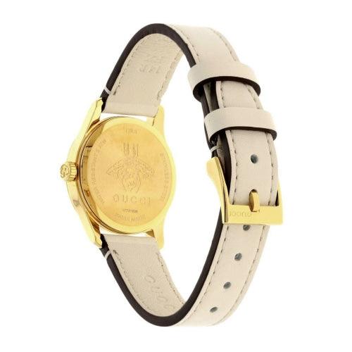 Gucci YA1265009 Ladies G-Timeless Beige Leather Swiss Watch - Watches