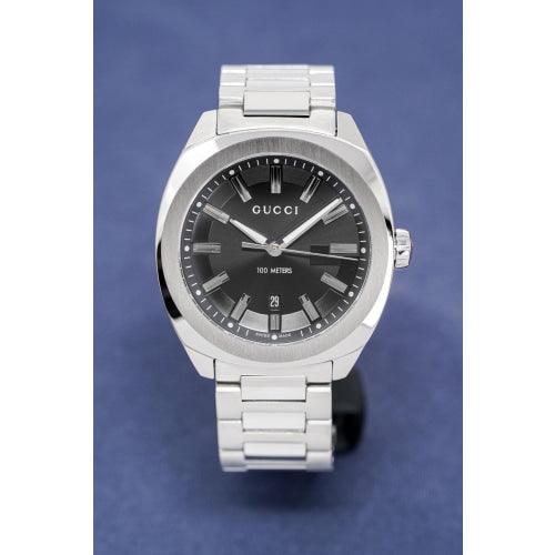 Gucci YA142301 Men s Silver Black 41mm Swiss Watch
