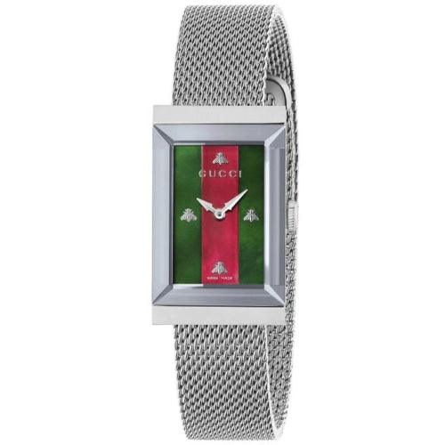Gucci YA147401 Ladies G-Frame Silver Mesh Watch - Watches
