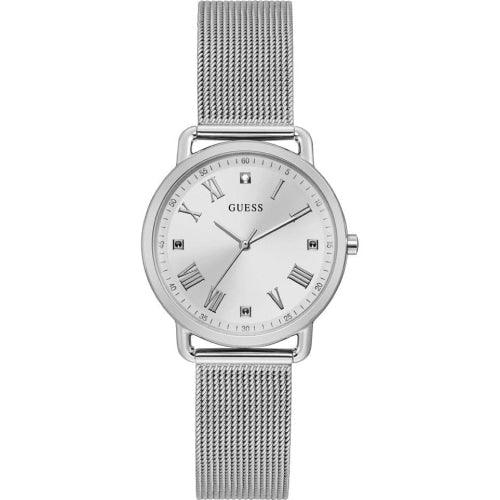 Guess Avery Ladies Silver Diamond Mesh Watch GW0031L1 - WatchStatus Ltd
