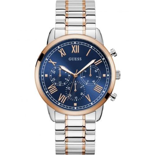 Guess Hendrix Mens Blue Dial Day/Date Watch - Watches