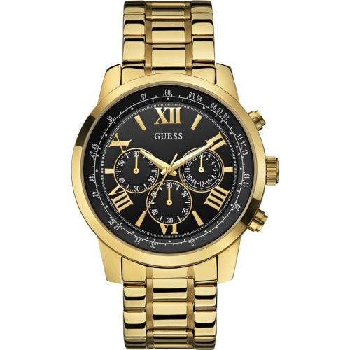 Guess Horizon Men’s Gold / Black Dial Chronograph Watch W0379G4 - Watches