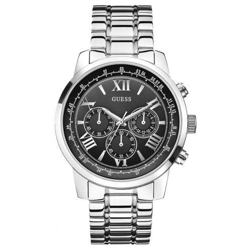 Guess Horizon Men's Silver Chronograph Watch & Cufflinks Giftset UBS00004 - WatchStatus Ltd