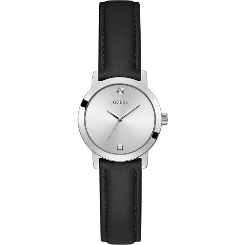 Guess Mini Nova Ladies Silver Diamond Leather Watch GW0246L2 - Watches