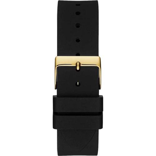 Guess Venus Ladies Black Gold Silicone Watch GW0118L1 - Watches