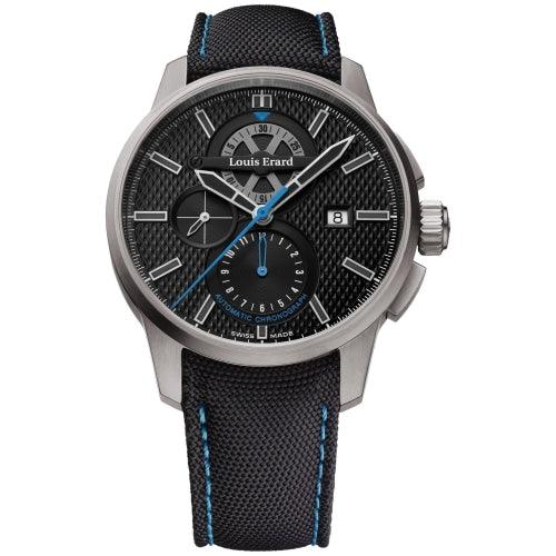 Louis Erard Sportive Collection Chronograph Titanium Blue - Watches & Crystals