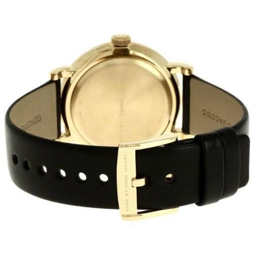 Marc Jacobs MBM1399 Ladies Baker Black Leather Gold Crystal Watch