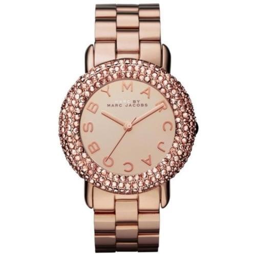 Marc Jacobs MBM3192 Ladies Marci Rose Gold Mirror Face Crystal Watch