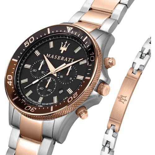 Maserati Sfida Men’s Two-Tone Chronograph Watch & Bangle R8873640010 - WATCHES