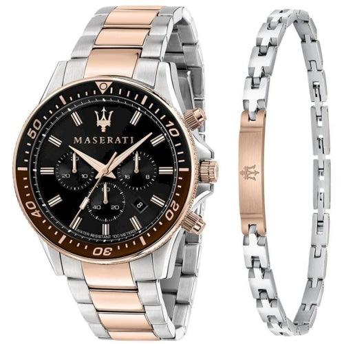 Maserati Sfida Men’s Two-Tone Chronograph Watch & Bangle R8873640010 - WATCHES