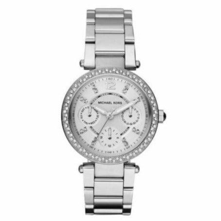 Michael Kors Mini Parker Ladies Silver Watch MK5615