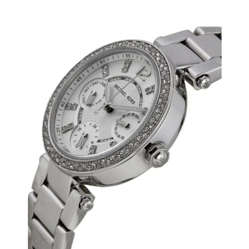 Michael Kors Mini Parker Ladies Silver Watch MK5615