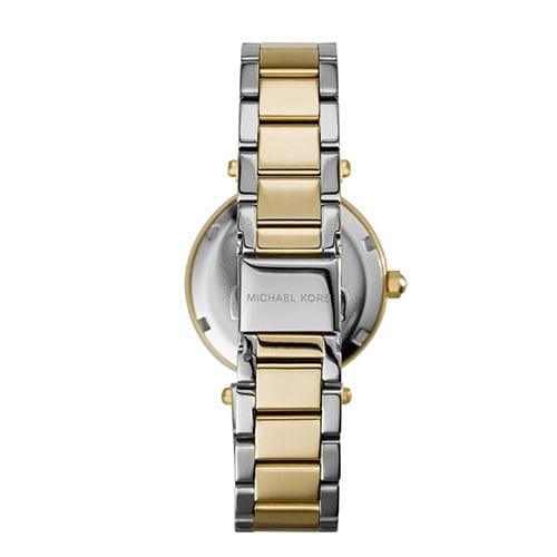 Michael Kors MK6055 Ladies Mini Parker Silver/Gold 33mm Watch - Watches