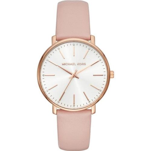 Michael Kors MK2741 Ladies Pyper Rose Gold/Silver with Pink Leather Watch - WATCHES