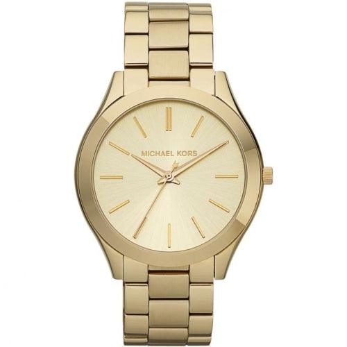 Michael Kors MK3179 Ladies Slim Runway Gold Watch - Watches