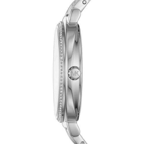 Michael Kors MK3641 Ladies Cinthia Silver Mother-of-Pearl Crystal Watch - WATCHES