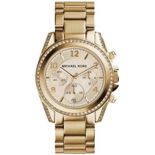 Michael Kors MK5166 Ladies Blair Gold Chronograph Watch - Watches