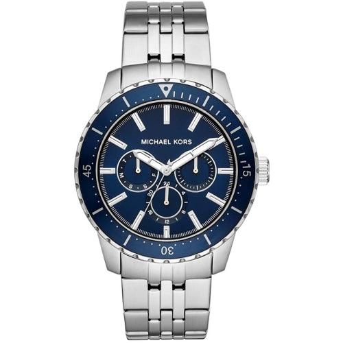 Michael Kors MK7153 Men’s Cunningham Silver/Blue 44mm Watch - Watches