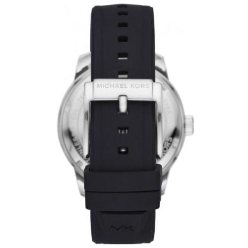 Michael Kors MK7160 Men’s Cunningham Black Silicone Blue Dial 44mm Watch - Watches