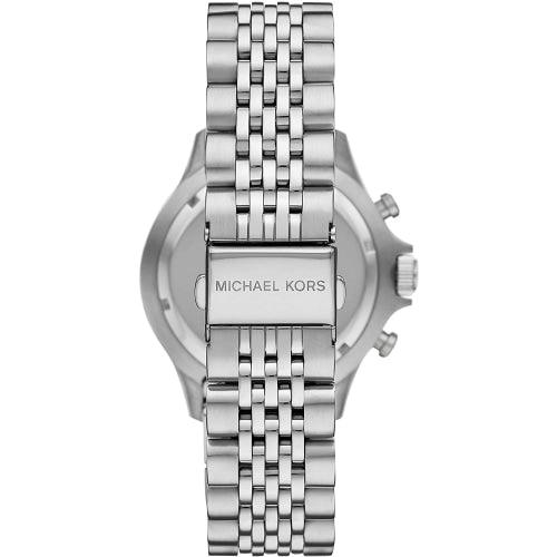 Michael Kors MK8725 Men’s Bayville Silver/Black Chronograph Watch - Watches