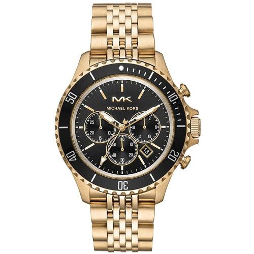 Michael Kors MK8726 Men’s Bayville Gold/Black Chronograph Watch - Watches